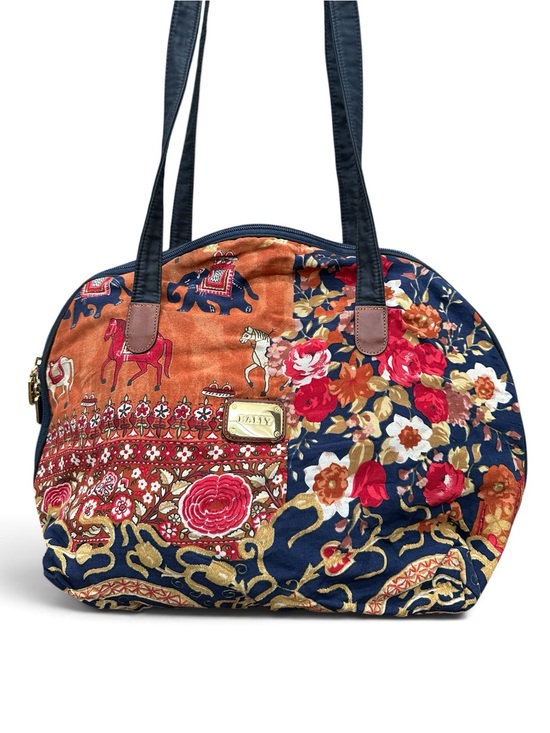 Bally Handbags - Vintage Bally Elephant Horse Floral Print Large Shoulder Tote